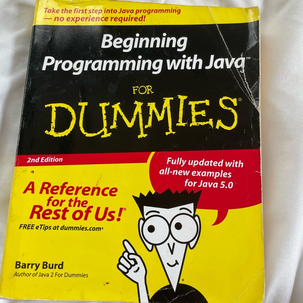 Beginning Programming With Java For Dummies Book